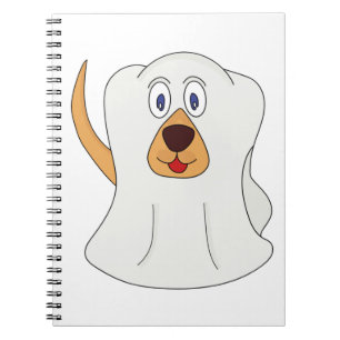 Dog Ghost Halloween Costume Notebook