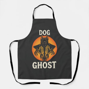 Dog Ghost Halloween Horror Vector Apron
