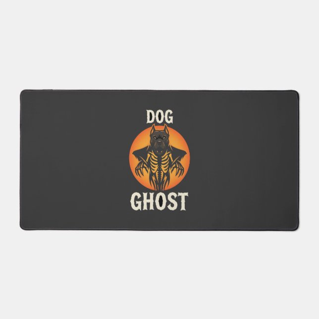 Dog Ghost Halloween Horror Vector Desk Mat (Front)