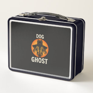 Dog Ghost Halloween Horror Vector Metal Lunch Box