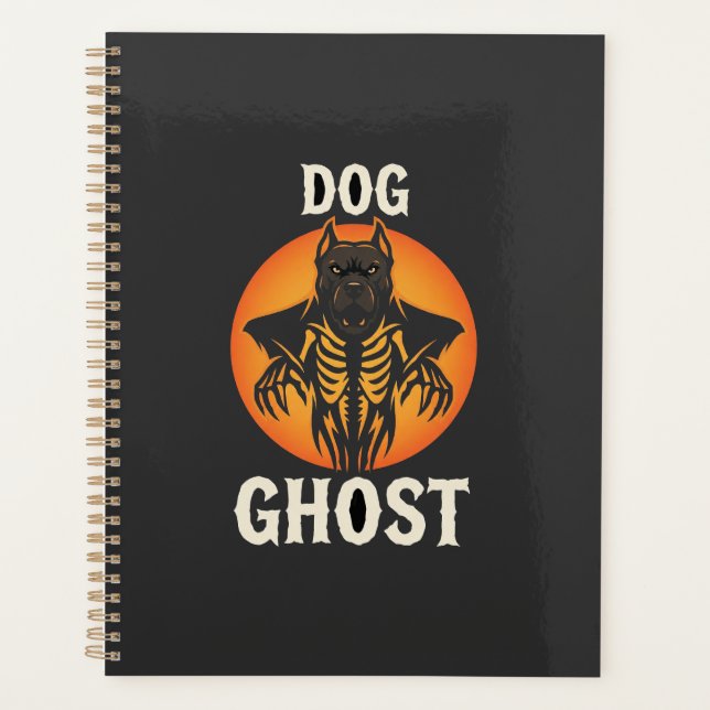 Dog Ghost Halloween Horror Vector Planner (Front)