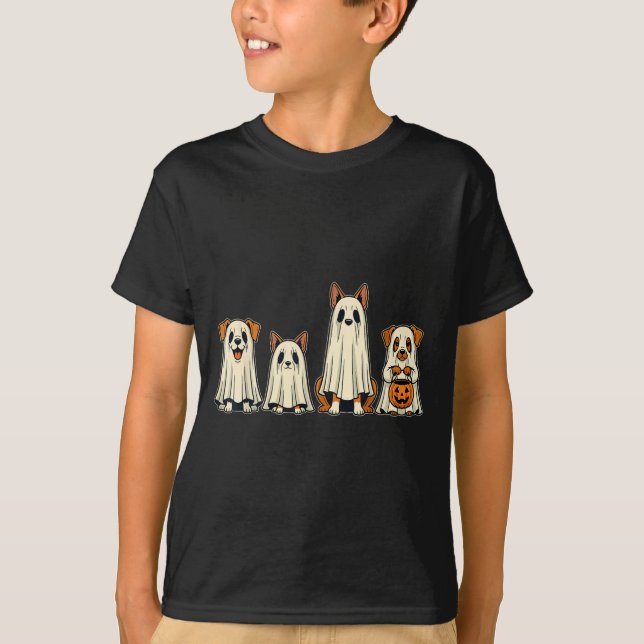 Dog Ghost Halloween T-Shirt (Front)