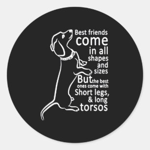 Dog Gift   Best friends come in all shapes Classic Round Sticker