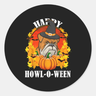 Dog Gift   Bulldog Halloween Gift For Dog Lovers Classic Round Sticker