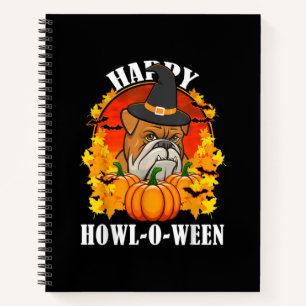 Dog Gift Bulldog Halloween Gift For Dog Lovers Notebook