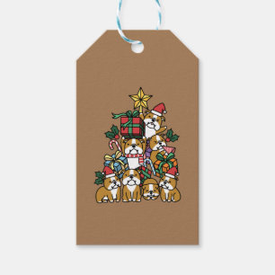 Dog Gift   Christmas Tree English Bulldog Dog Tags