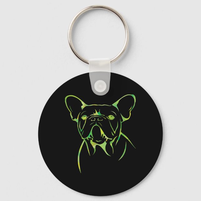 Dog Gift | Cute Coldly French Bulldog Gift Key Ring (Front)