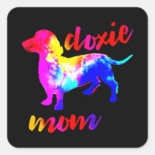 Dog Gift Dachshund Doxie Mum Square Sticker