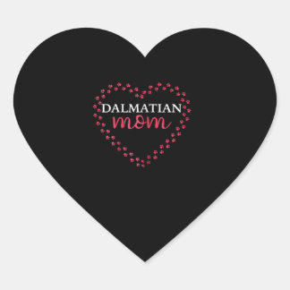 Dog Gift | Dalmatian Mum Lovely Heart Sticker