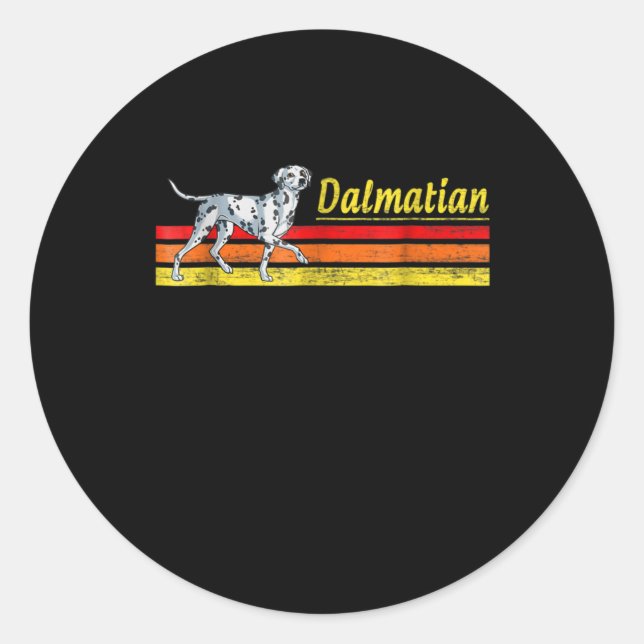 Dog Gift | Dalmatian Really Lovely Classic Round Sticker (Front)