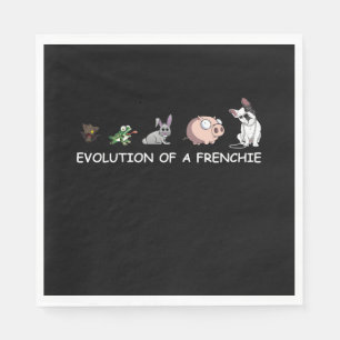 Dog Gift Evolution Of A Frenchie Napkin