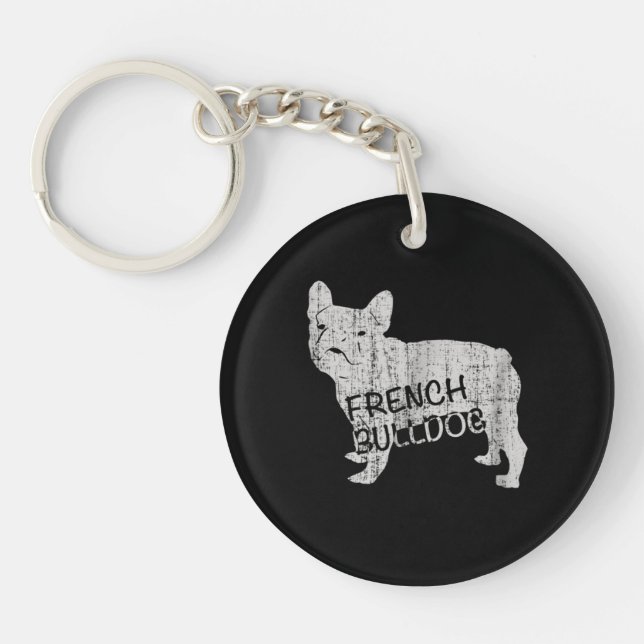 Dog Gift |  Fierce French Bulldog Key Ring (Front)