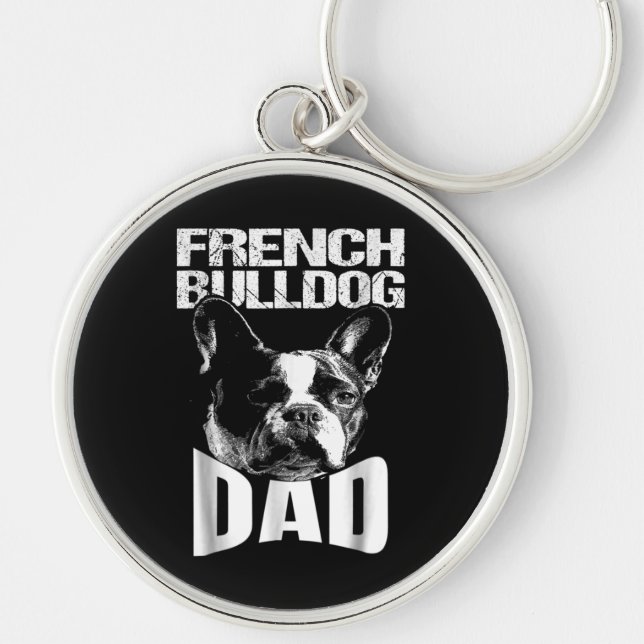 Dog Gift | French Bulldog Dad Key Ring (Front)