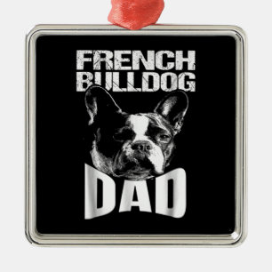 Dog Gift French Bulldog Dad Metal Tree Decoration