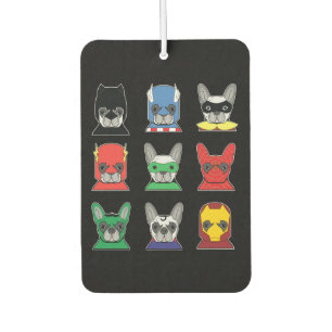 Dog Gift French Bulldog Designs Super Hero Car Air Freshener