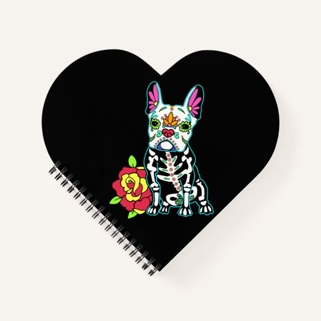 Dog Gift | French Bulldog Flower Notebook (Front)