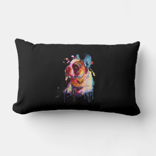 Dog Gift   French Bulldog Hand Drawing Art Lumbar Cushion