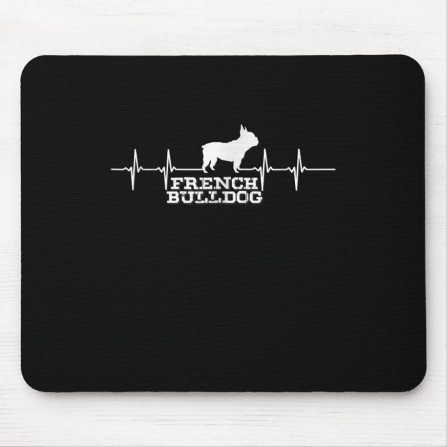 Dog Gift | French Bulldog Heart Mouse Pad (Front)