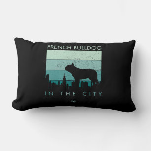 Dog Gift   French Bulldog In The City Lumbar Cushion