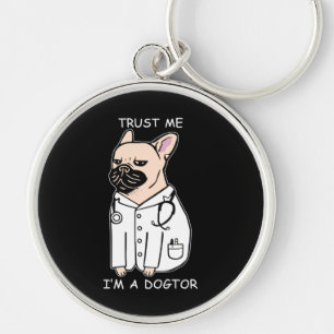 Dog Gift   French Bulldog Wear Lovely  Costume Key Ring