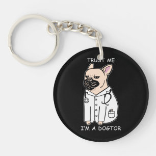 Dog Gift French Bulldog Wear Lovely Costume Key Ring