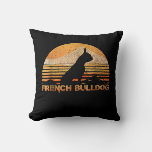Dog Gift   French Bulldog White Cushion