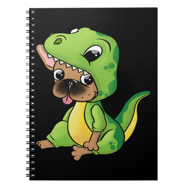 Dog Gift | French Bulldog With Dinosaurs Lovely Notebook (Front)