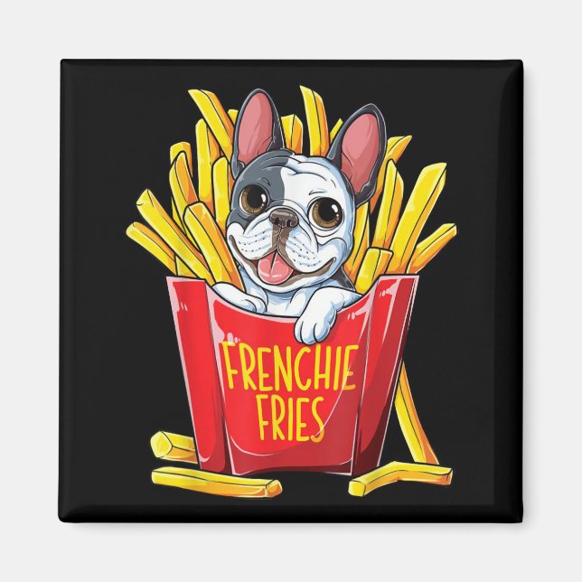 Dog Gift | Frenchie Fries Magnet (Front)
