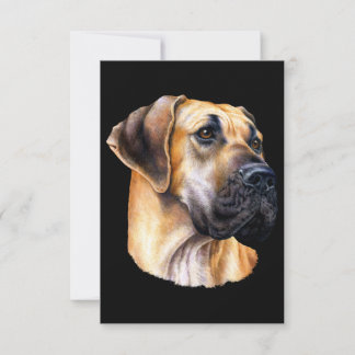 Dog Gift | Great Dane Face Portrait Cool Gift Dog Thank You Card