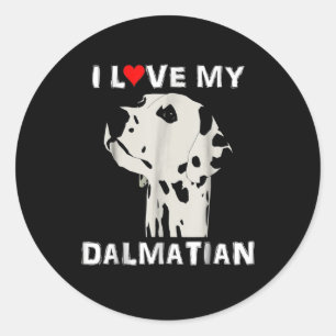 Dog Gift   I Love My Dalmatian Classic Round Sticker