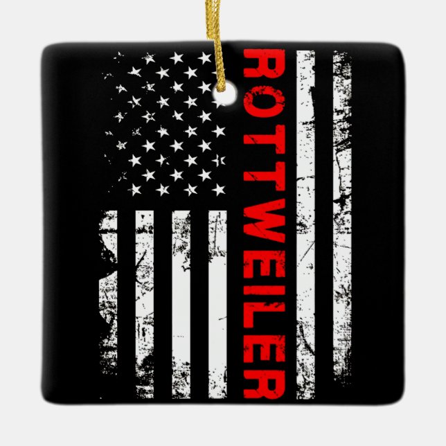 Dog Gift | I love my rottweiler Ceramic Ornament (Front)