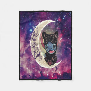 Dog Gift   I Love You To The Moon And Back Fleece Blanket