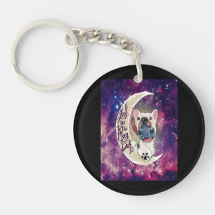 Dog Gift   I Love You To The Moon And Back Key Ring