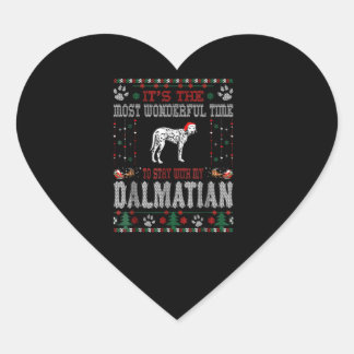 Dog Gift |Its The most wonderful time to Dalmatian Heart Sticker