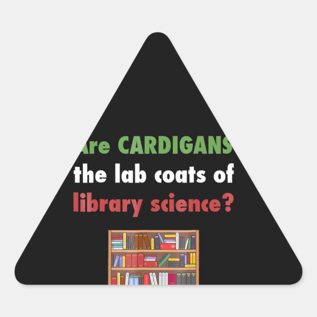 Dog Gift | Library science Triangle Sticker (Front)