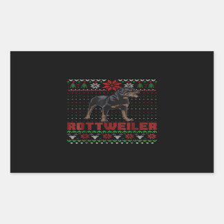 Dog Gift| Merry Christmas my Rottweiler Rectangular Sticker