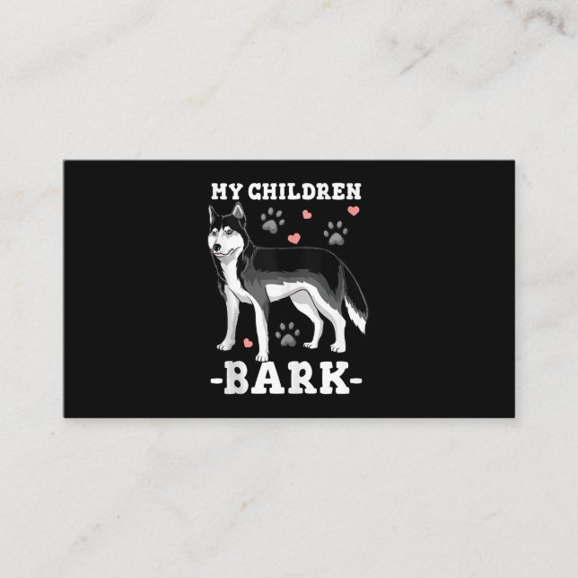 Dog Gift | Siberian Husky Business Card (Front)
