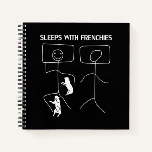 Dog Gift Sleeps With Frenchies Notebook