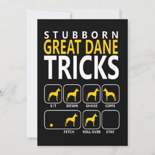 dog gift   Stubborn Great Dane Tricks Announcement