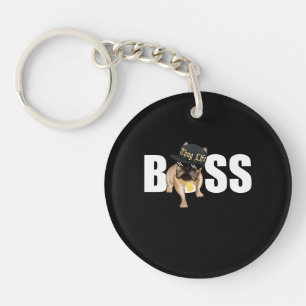 Dog Gift Thug Life French Bulldog Key Ring