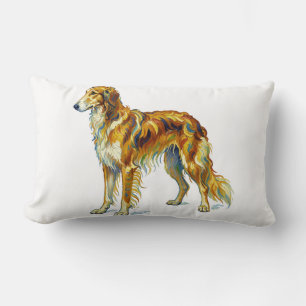 Dog Gift Vibrant Colourful Saluki Dog Design Lumbar Cushion