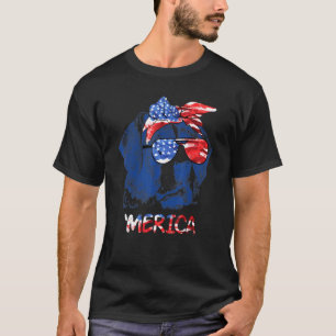Dog Glasses 4th Of July Men Women American Flag Us T-Shirt