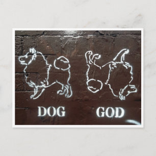 dog god postcard