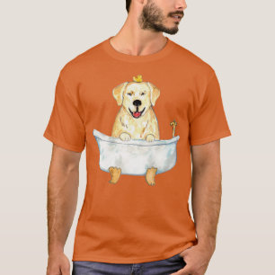 Dog golden retriever taking bath watercolor T-Shirt