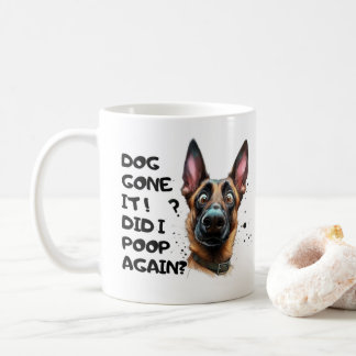 Dog Gone it! Did I Poop Again? Funny Shephard Dog Coffee Mug