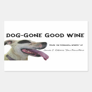 Dog Gone Personalised Wine Labels Humour