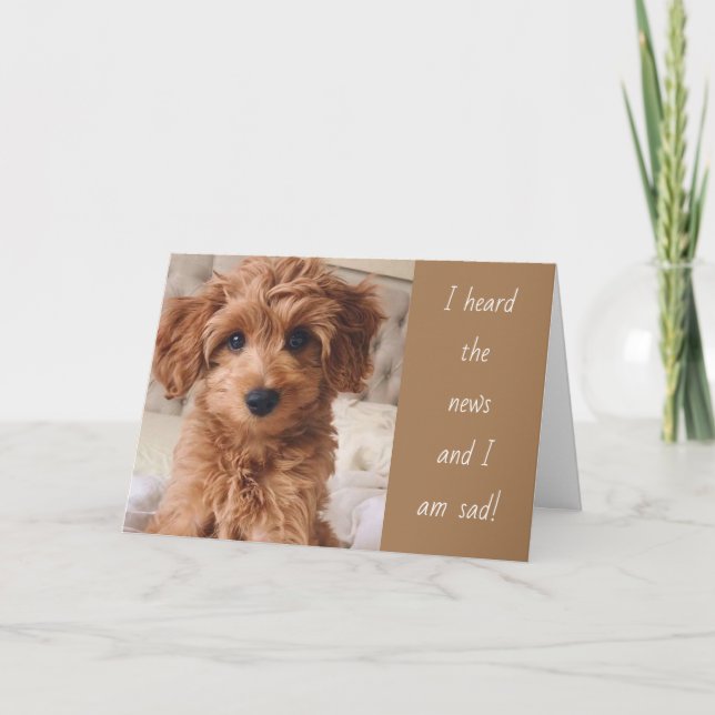 DOG GONE SERIOUS ABOUT YOUR MOVING AWAY! CARD (Front)