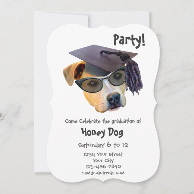 Dog Graduation Party Invitation (Front)