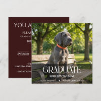 Dog Graduation Pet Photo Black Cherry