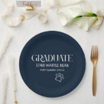Dog Graduation Puppy Party Navy Blue Paper Plate<br><div class="desc">Celebrate a proud milestone with this adorable Great dane Puppy Graduation party plates, the perfect way to share your dog’s big achievement with friends, family, and fellow pet lovers. Whether your pup has completed puppy training school, obedience classes, or a puppy kindergarten program, this fun and charming invitation helps mark...</div>